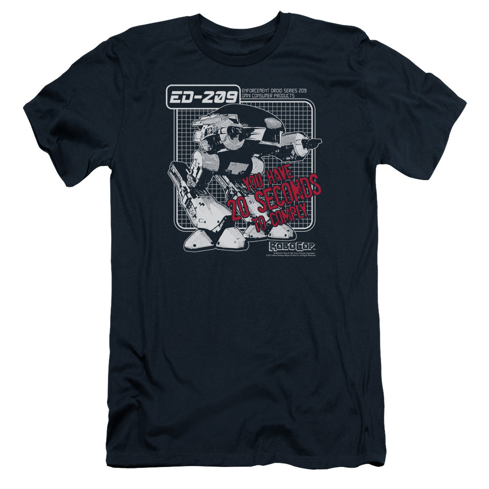 Robocop - Ed 209 - Short Sleeve Adult 30/1 - Navy T-shirt