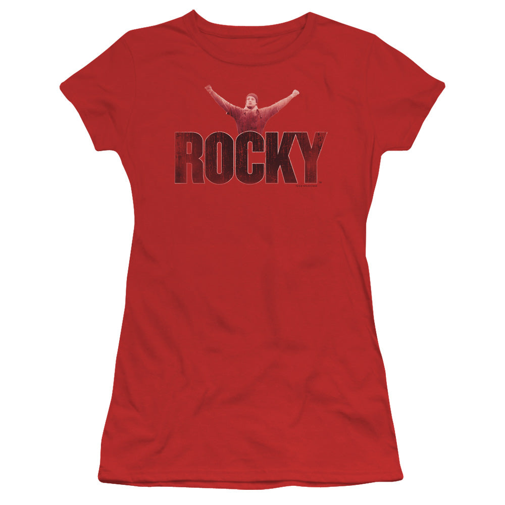 Rocky - Victory Distressed - Short Sleeve Junior Sheer - Red T-shirt