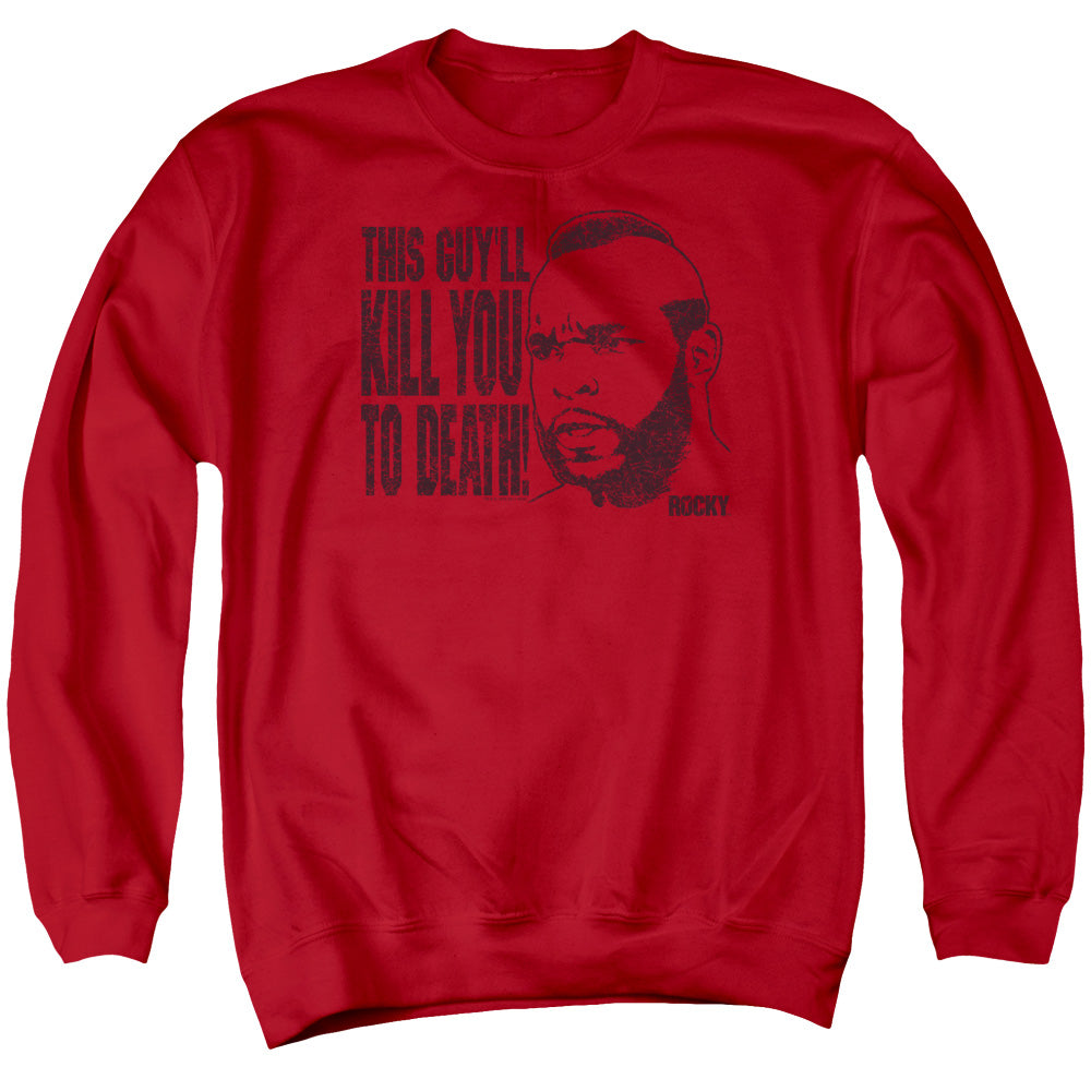 Rocky Iii - Kill You To Death - Adult Crewneck Sweatshirt - Red