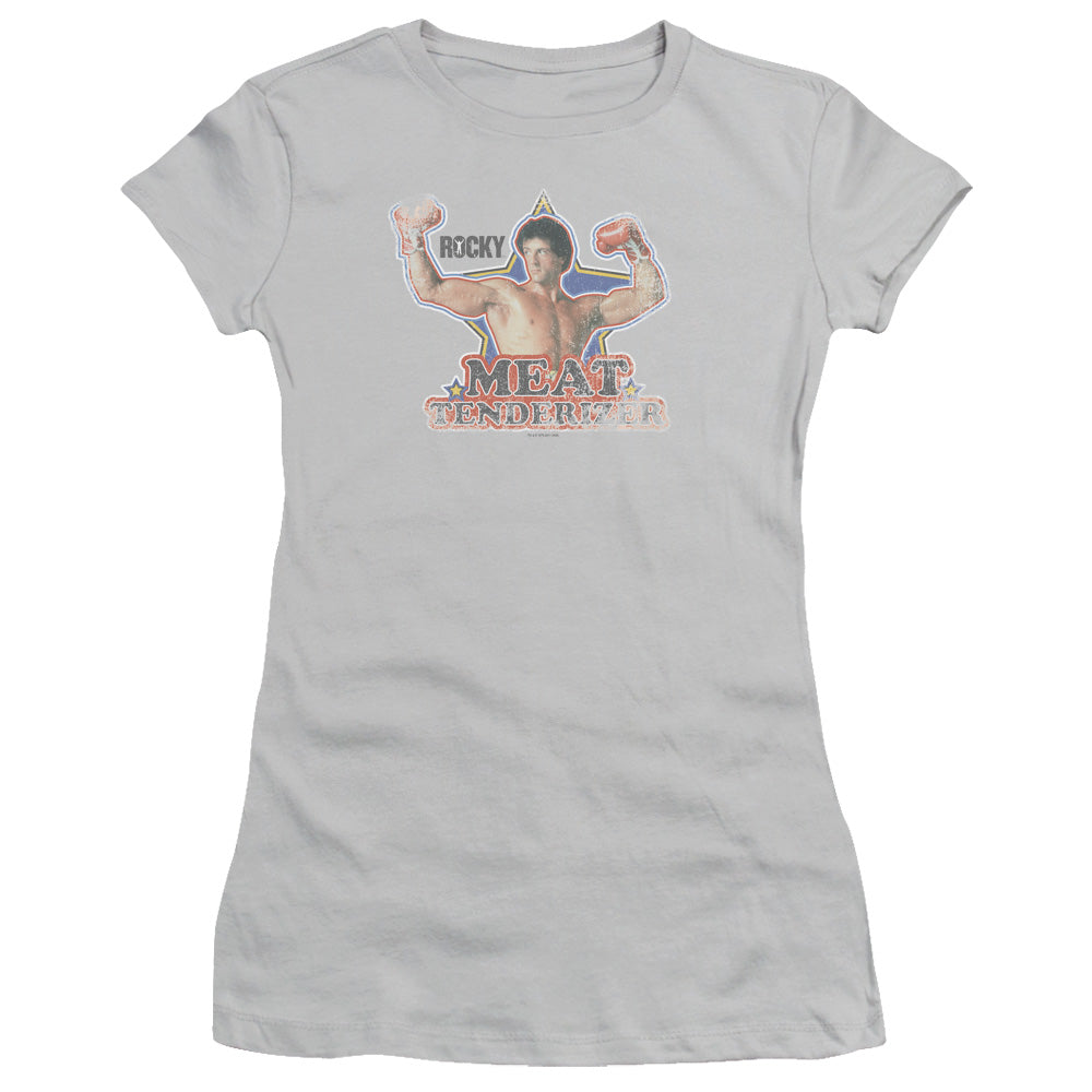 Rocky - Meat Tenderizer - Short Sleeve Junior Sheer - Silver T-shirt