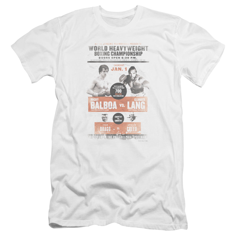 Rocky Iii Vs Clubber Poster-premuim Canvas Adult Slim