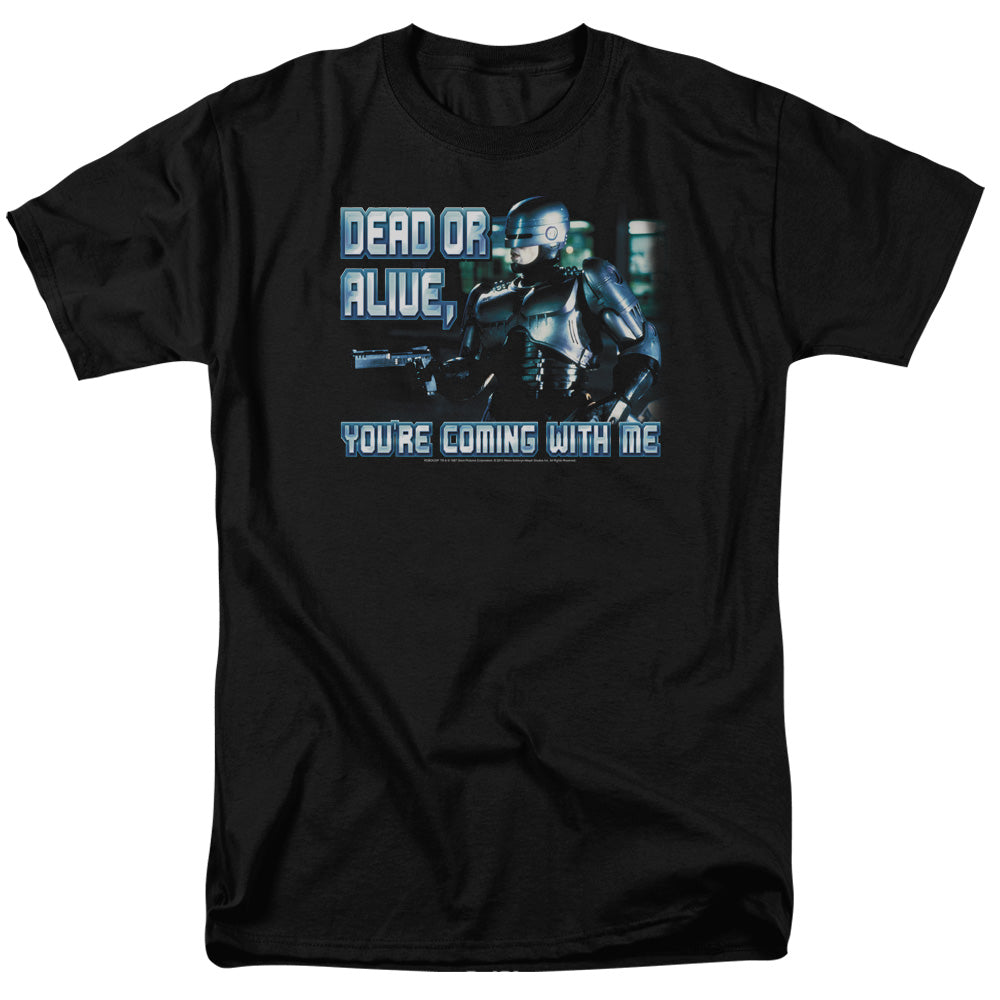 Robocop - Dead Or Alive - Short Sleeve Adult 18/1 - Black T-shirt