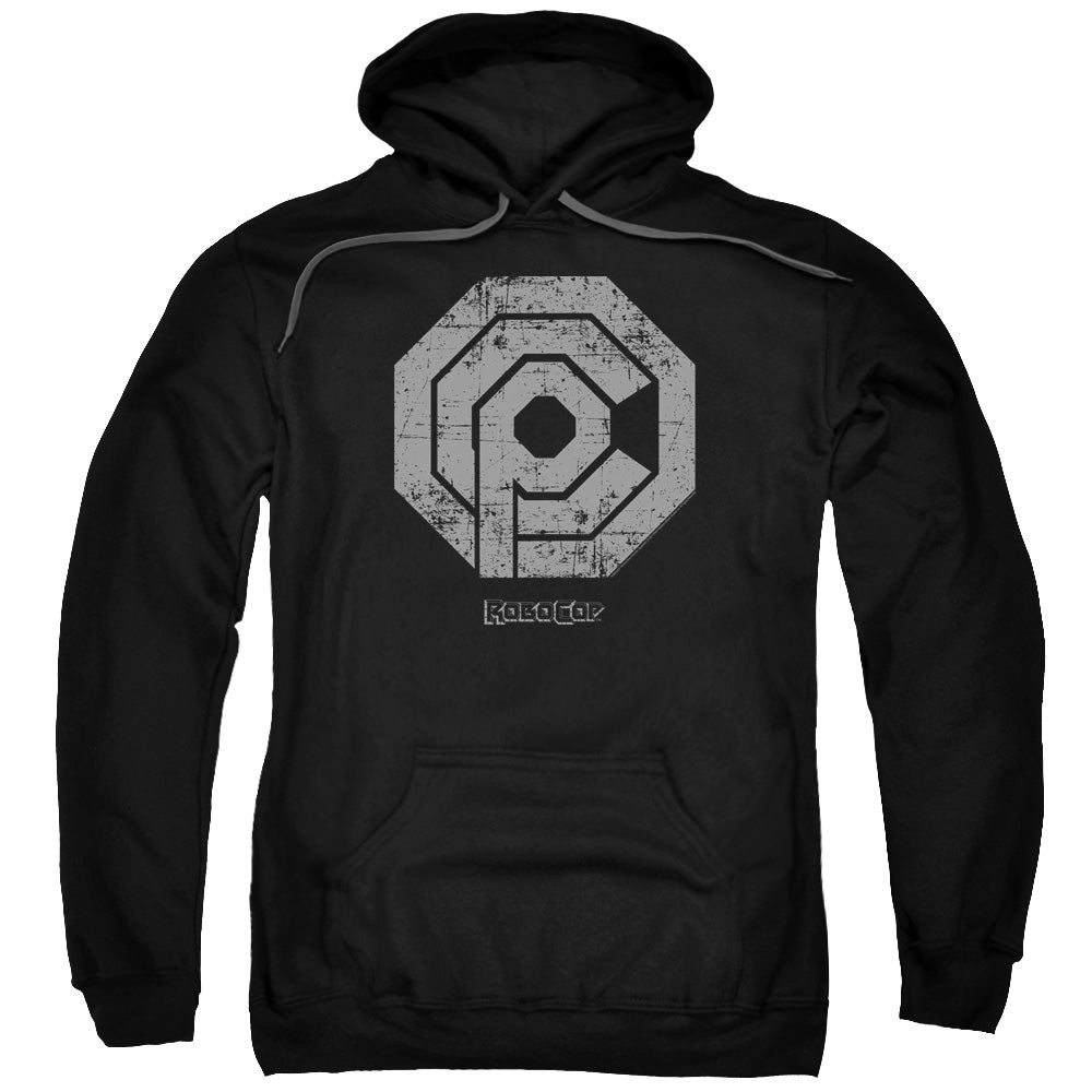 Robocop - Distressed Ocp Logo - Adult Pull-over Hoodie - Black