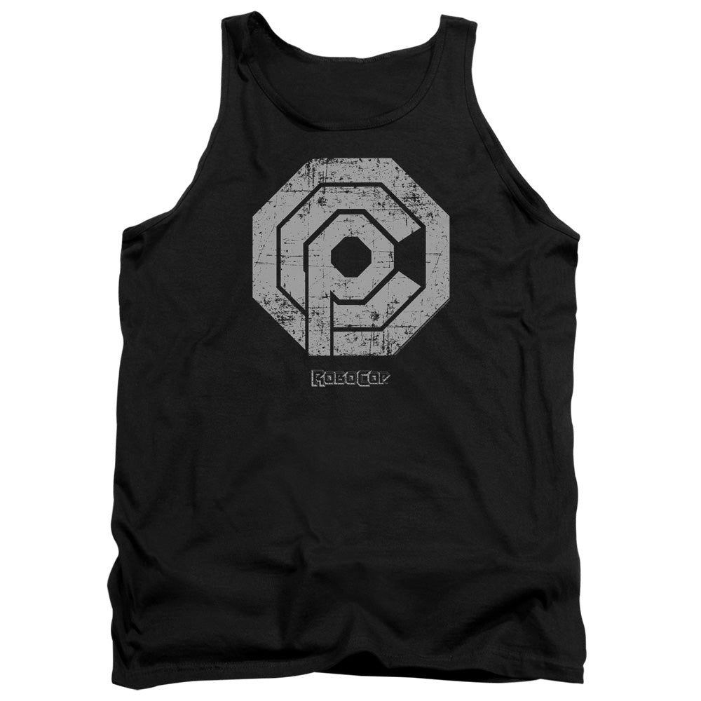 Robocop - Distressed Ocp Logo - Adult Tank - Black