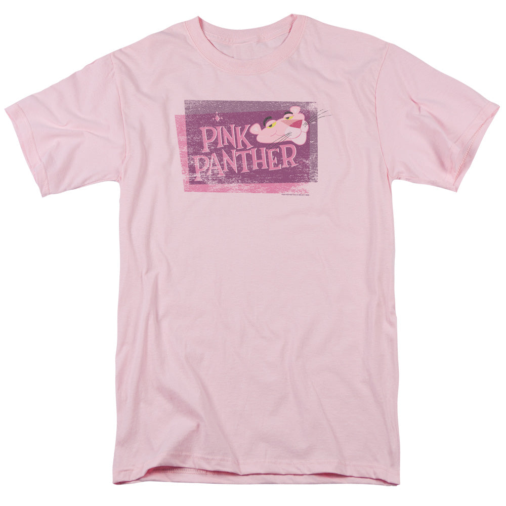 Pink Panther - Distressed - Short Sleeve Adult 18/1 - Pink T-shirt