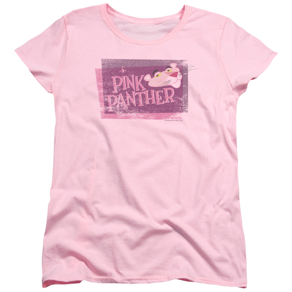 Pink Panther - Distressed - Short Sleeve Women"s Tee - Pink T-shirt