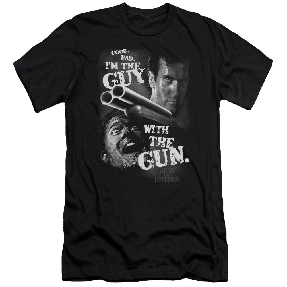 Army Of Darkness - Guy With The Gun-premuim Canvas Adult Slim Fit 30/1 - Black