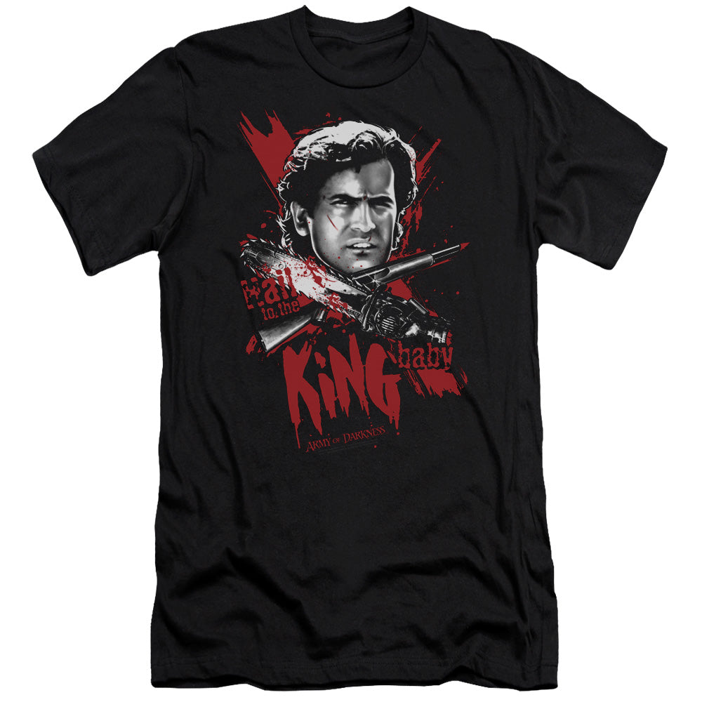 Army Of Darkness - Hail To The King-premuim Canvas Adult Slim Fit 30/1 - Black