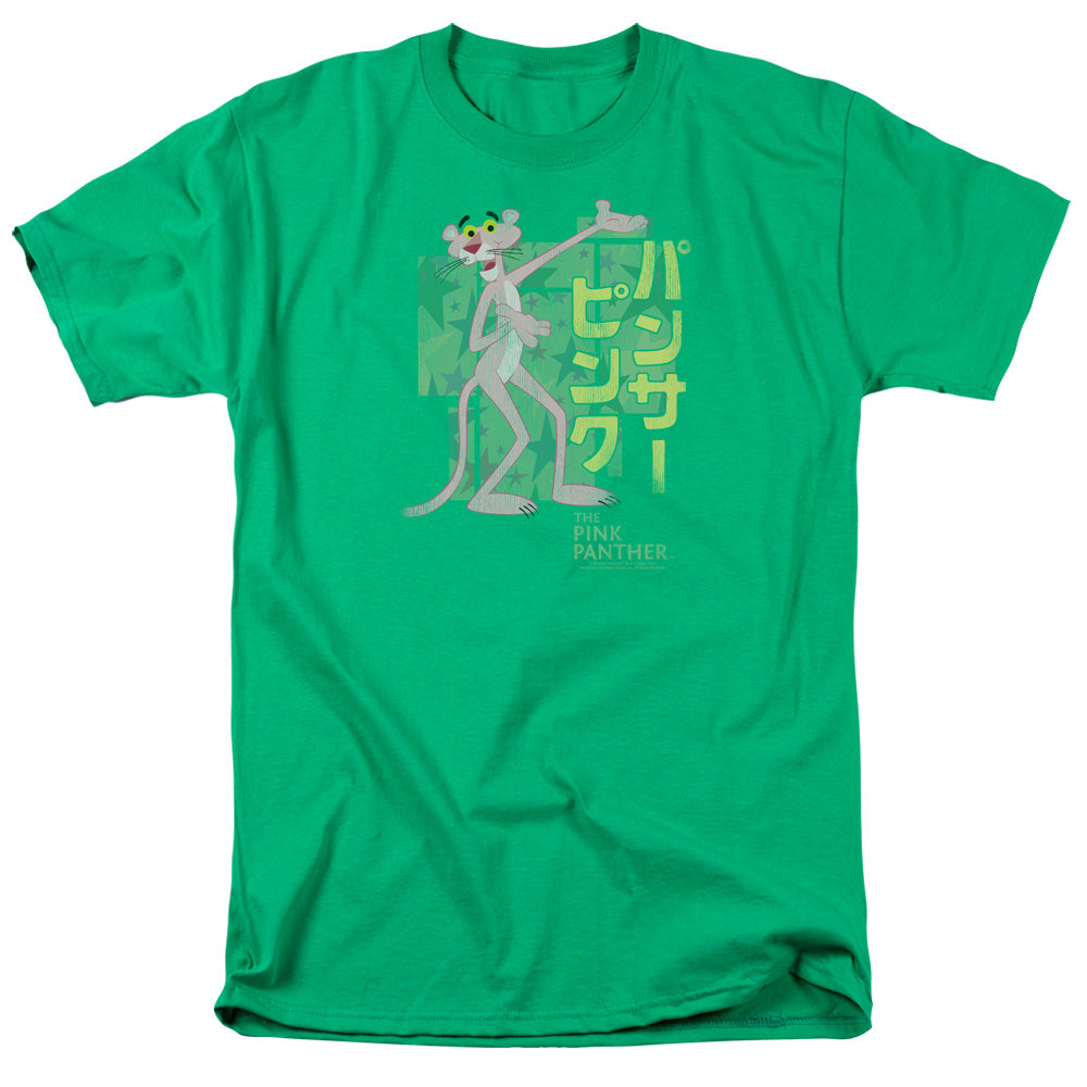 Pink Panther - Asian Letters - Short Sleeve Adult 18/1 - Kelly Green T-shirt