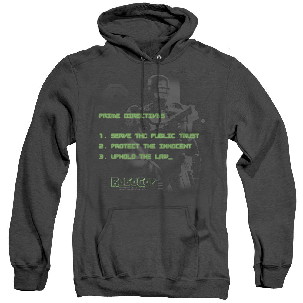 Robocop - Prime Directives - Adult Heather Hoodie - Black