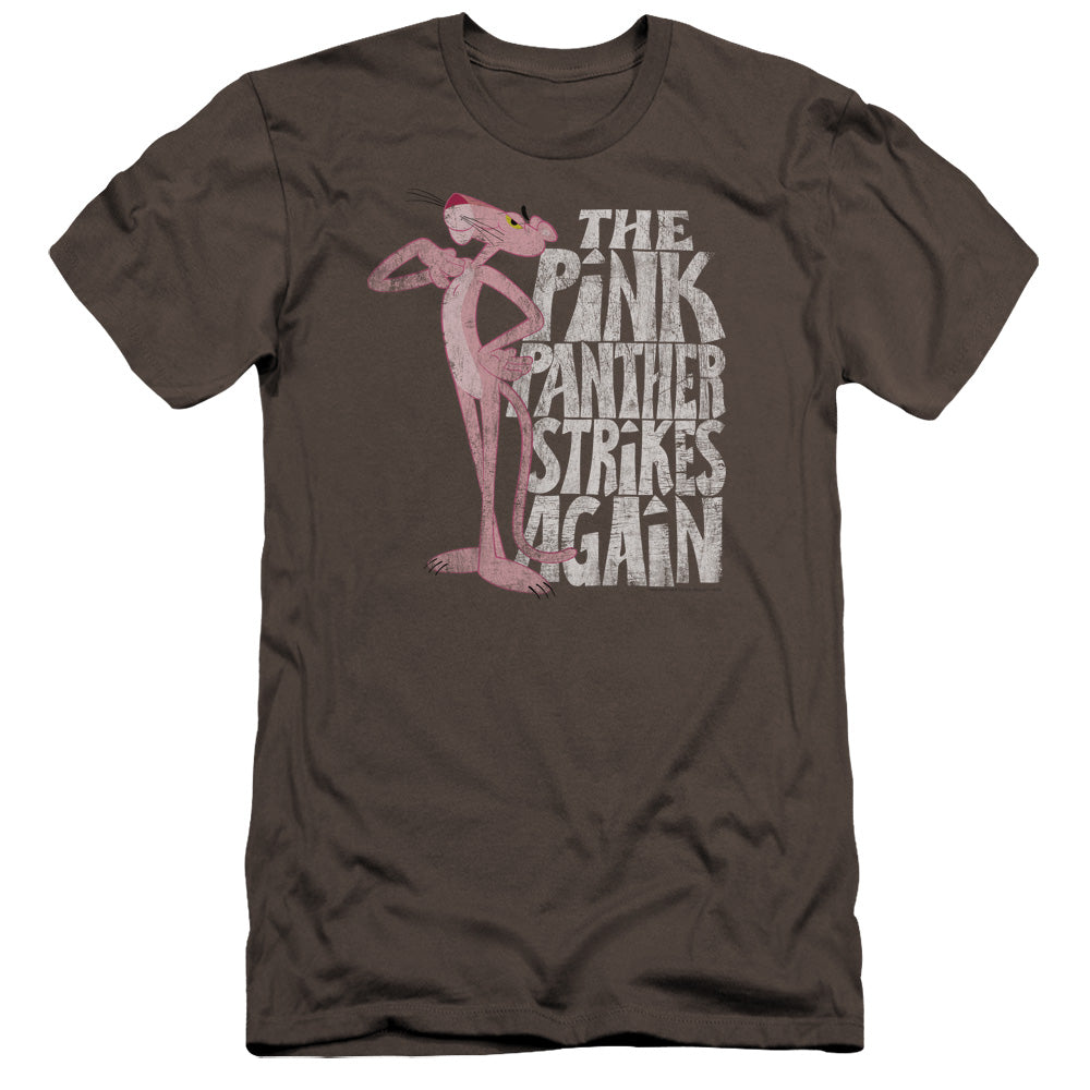 Pink Panther - Strikes Again-premuim Canvas Adult Slim Fit 30/1 - Charcoal