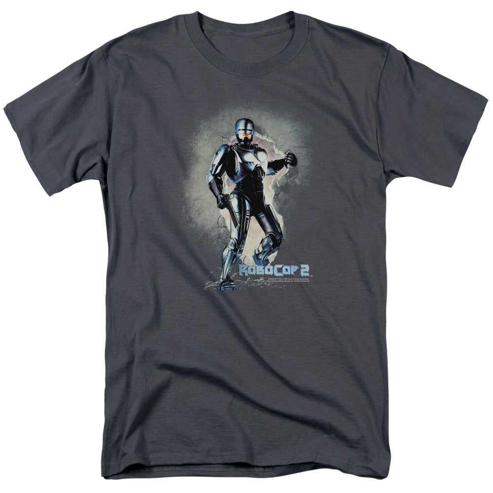 Robocop - Break On Through - Short Sleeve Adult 18/1 - Charcoal T-shirt