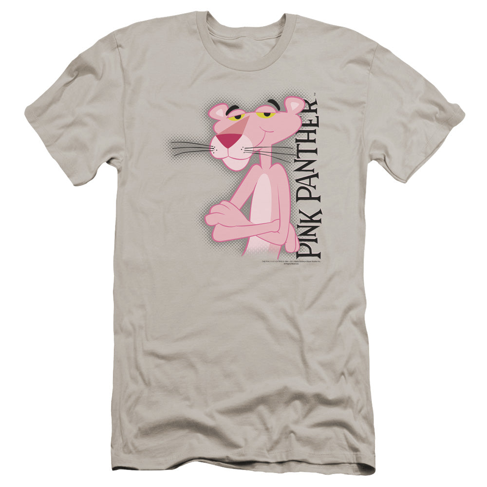 Pink Panther - Cool Cat-premuim Canvas Adult Slim Fit 30/1 - Silver