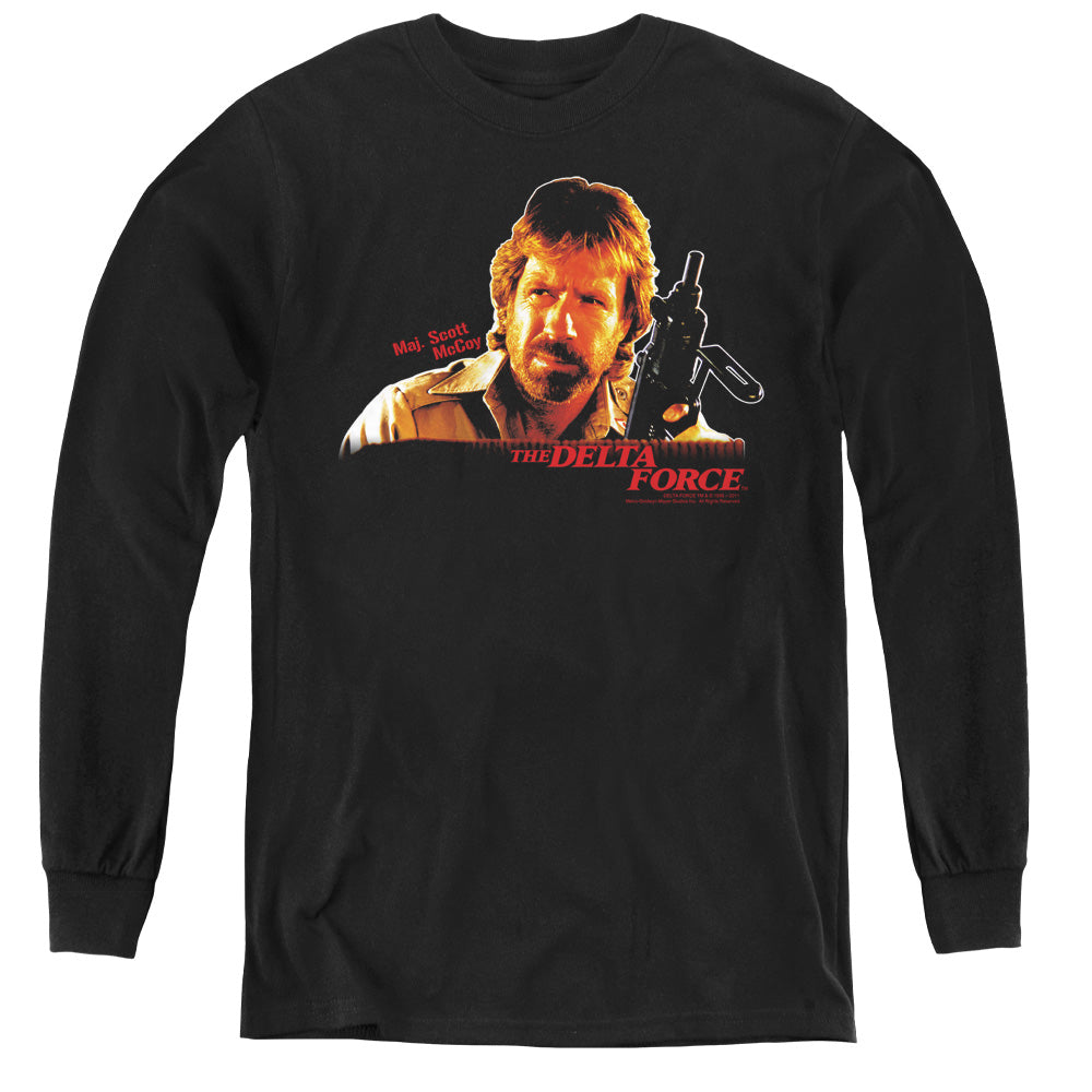 Delta Force Maj Scott Mccoy - Youth Long Sleeve Tee - Black