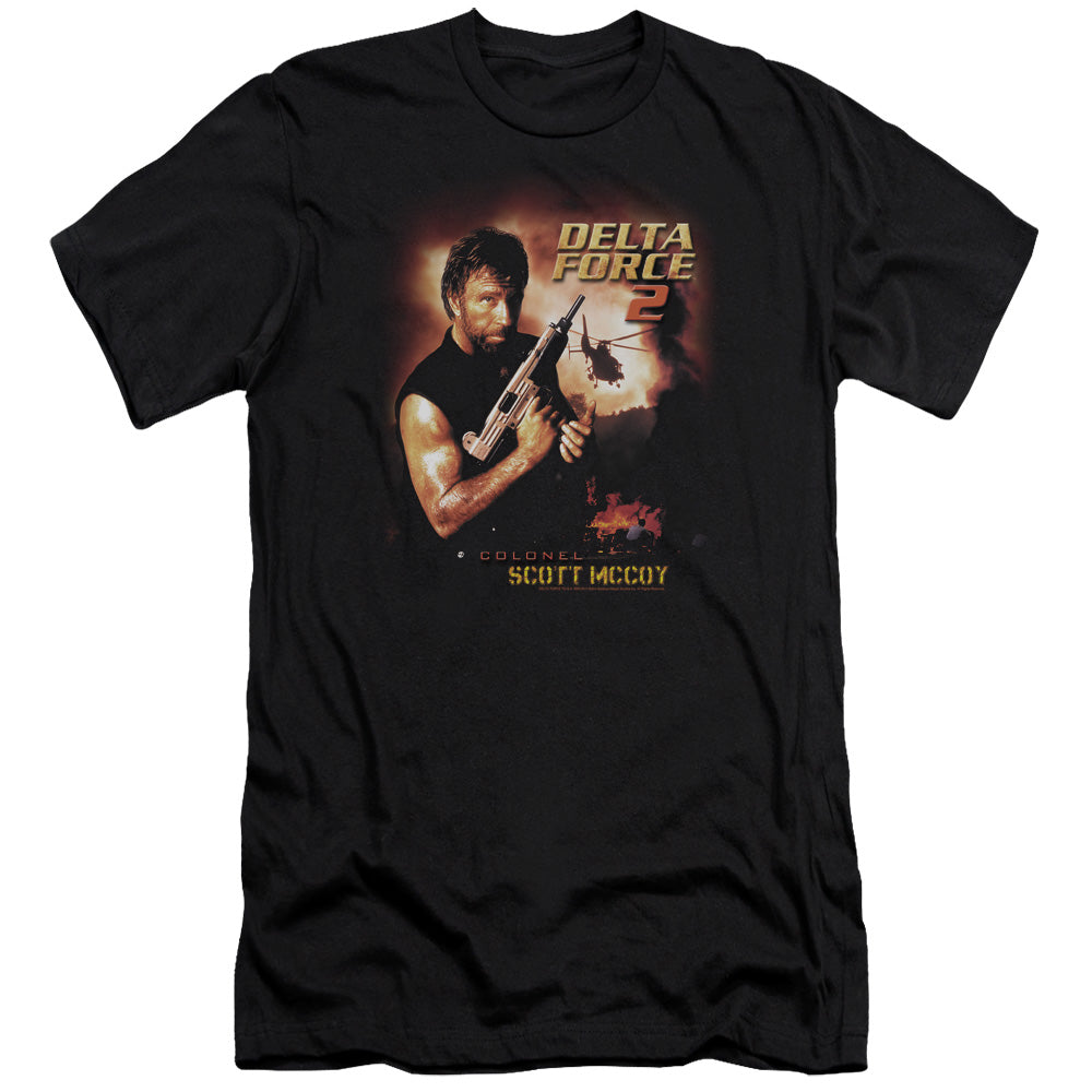 Delta Force - Delta Force 2 Poster-premuim Canvas Adult Slim Fit 30/1 - Black