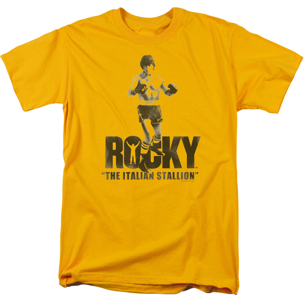 Rocky - The Italian Stallion - Short Sleeve Adult 18/1 - Gold T-shirt
