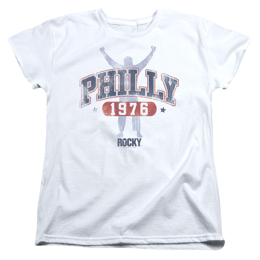 Rocky - Philly 1976 - Short Sleeve Womens Tee - White T-shirt