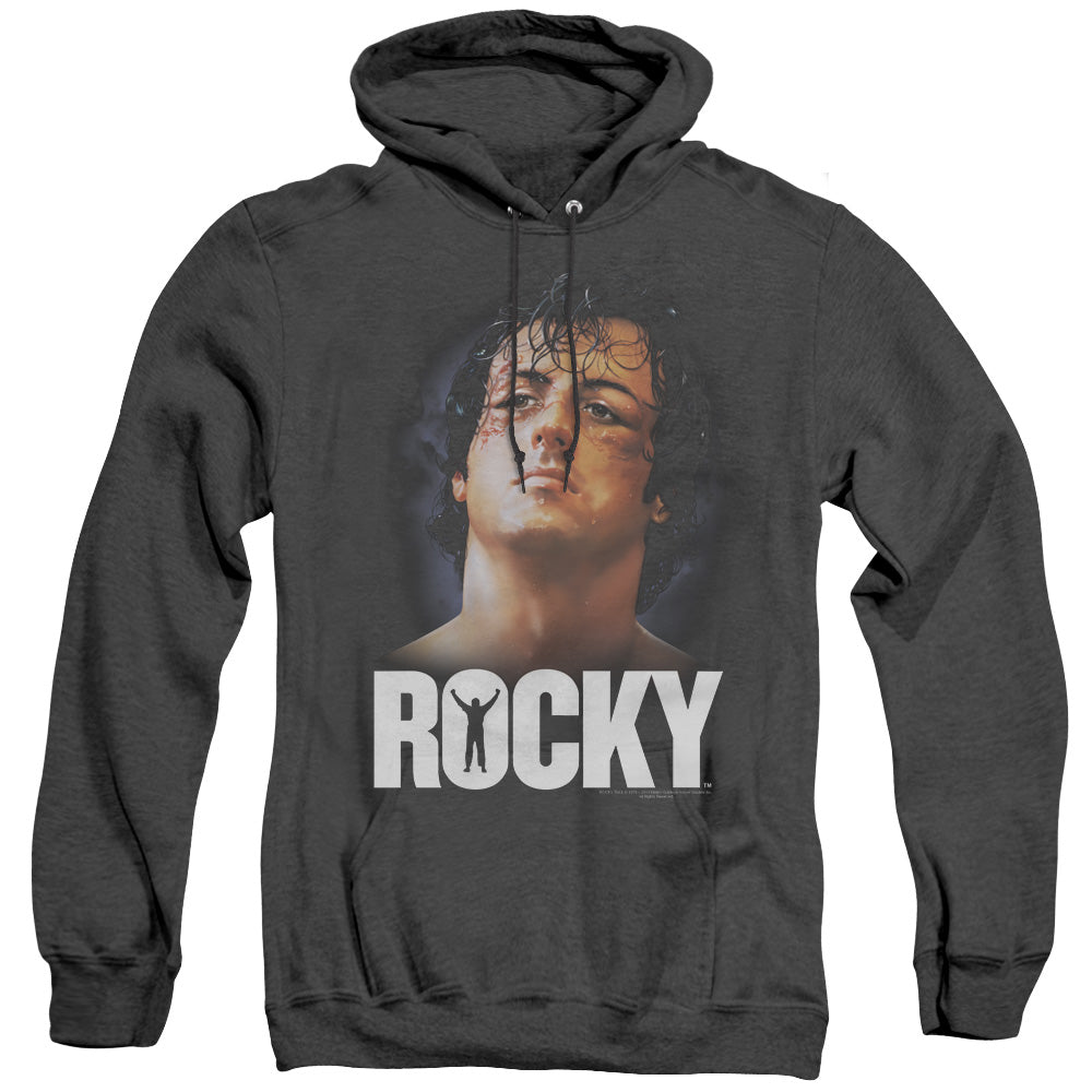 Rocky - The Champ - Adult Heather Hoodie - Black