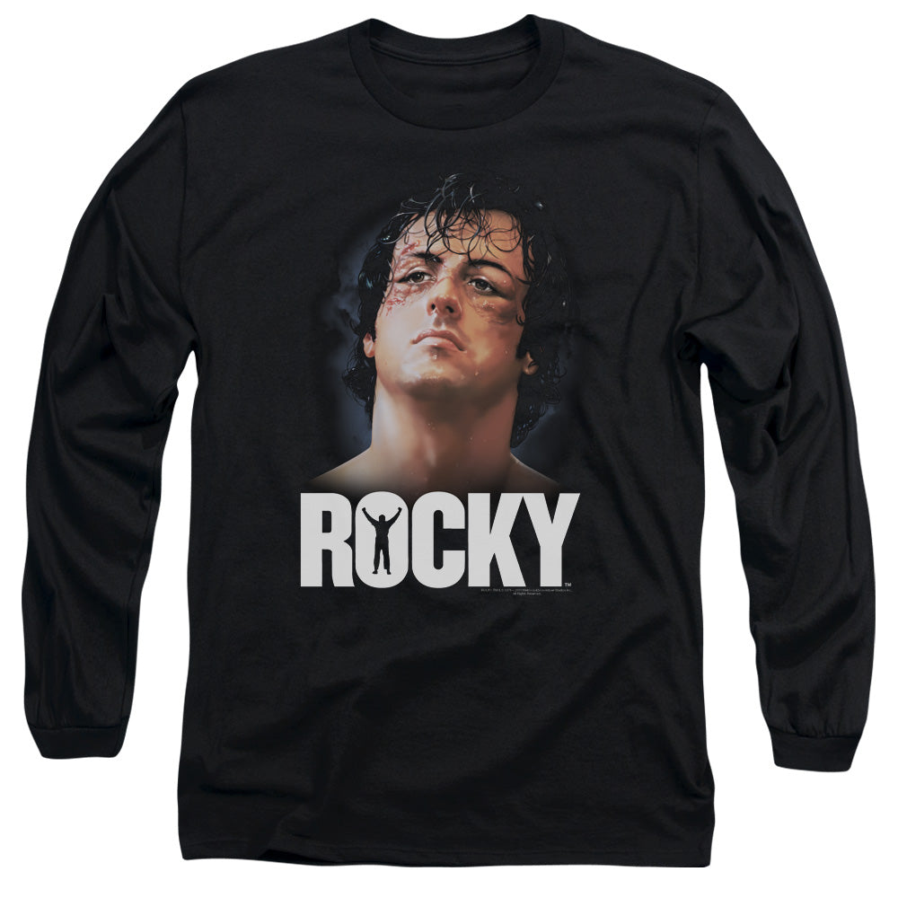 Rocky - The Champ - Long Sleeve Adult 18/1 - Black T-shirt