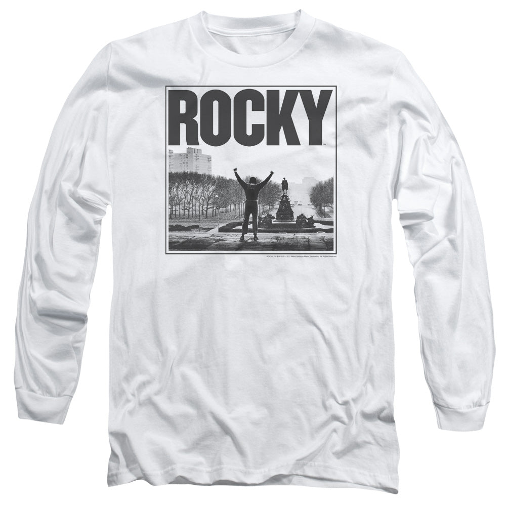 Rocky - Top Of The Stairs - Long Sleeve Adult 18/1 - White T-shirt