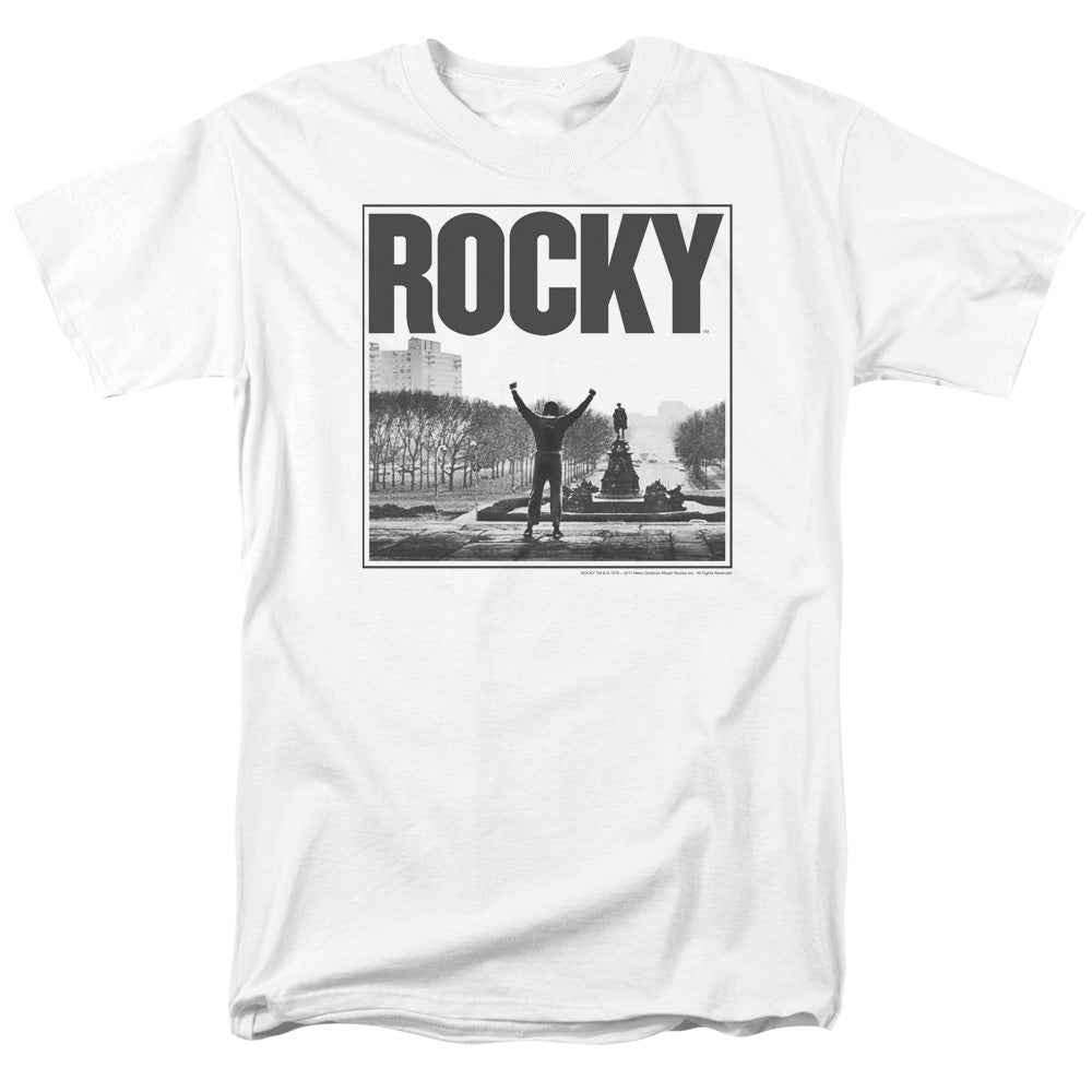 Rocky - Top Of The Stairs - Short Sleeve Adult 18/1 - White T-shirt