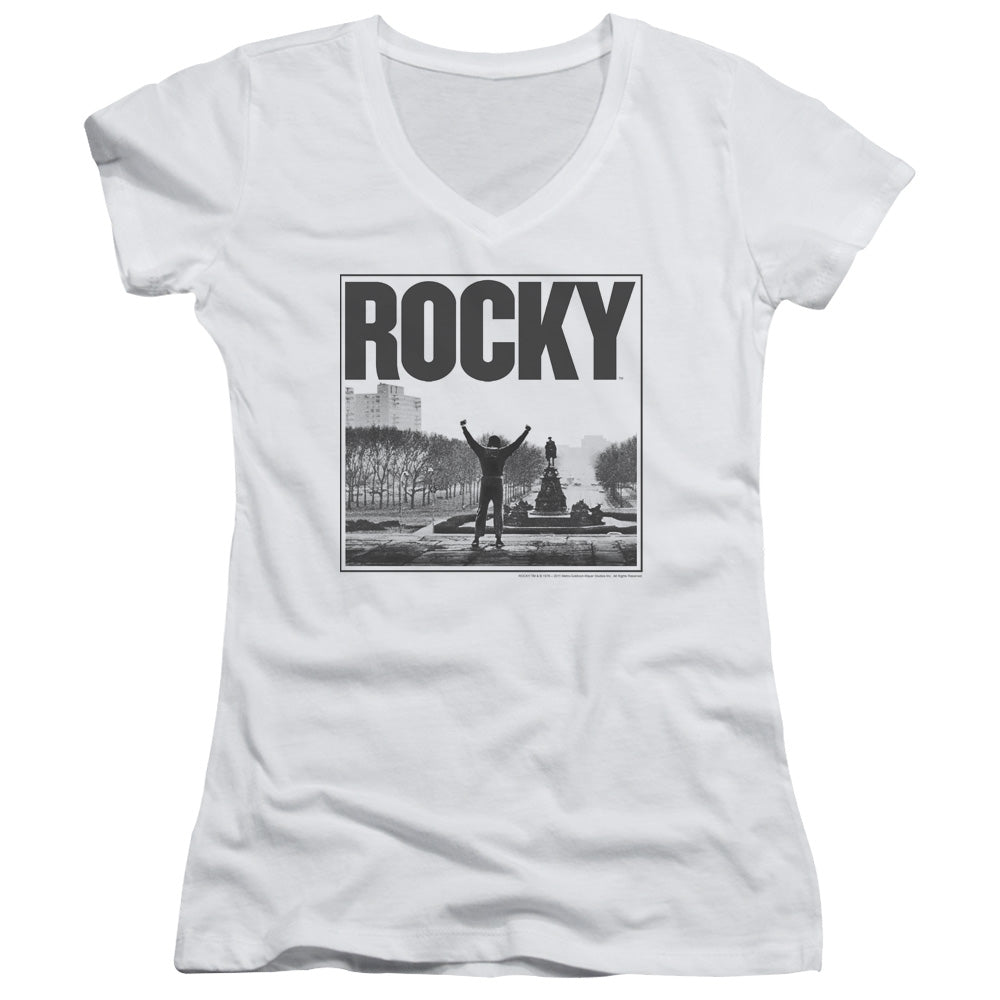 Rocky - Top Of The Stairs - Junior V-neck - White