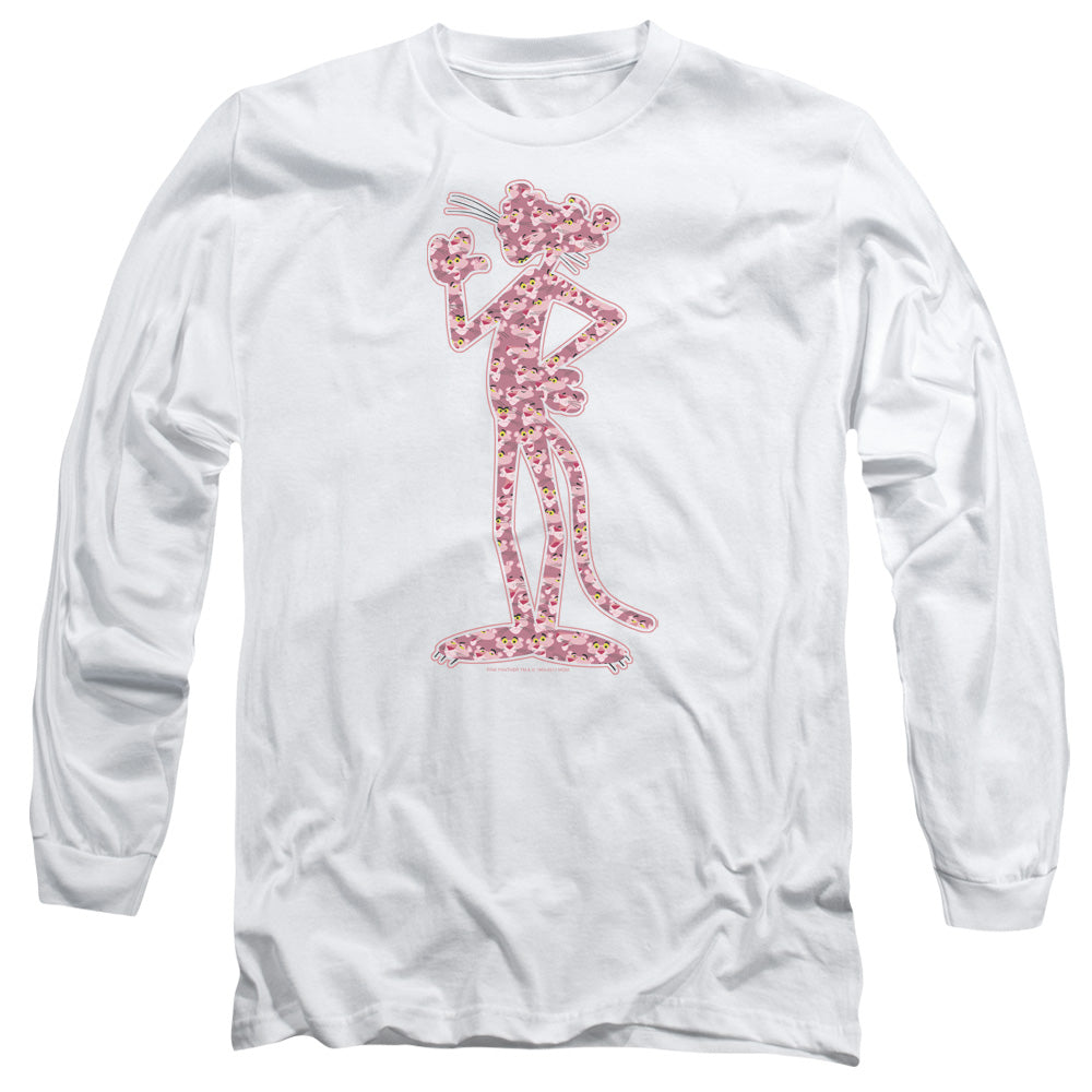 Pink Panther - Heads - Long Sleeve Adult 18/1 - White T-shirt
