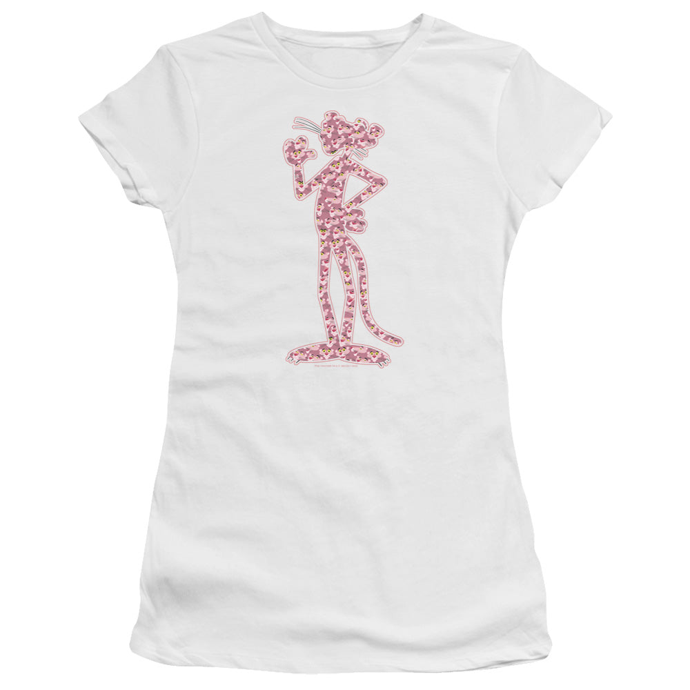 Pink Panther - Heads - Short Sleeve Junior Sheer - White T-shirt