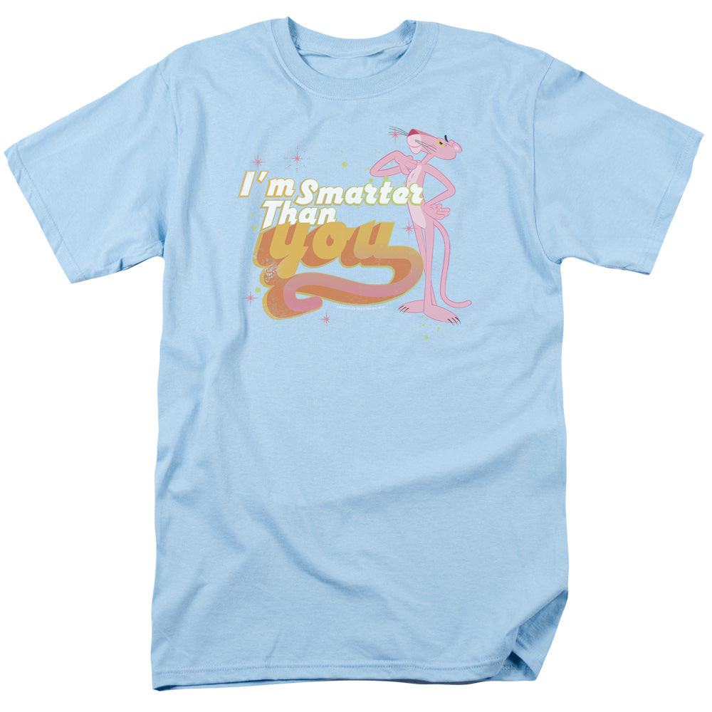 Pink Panther - Smart Cat - Short Sleeve Adult 18/1 - Light Blue T-shirt
