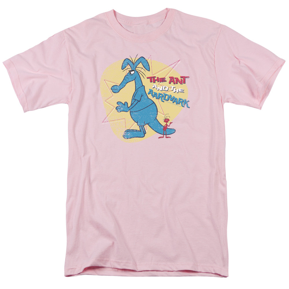 Pink Panther - Ant And Aardvark - Short Sleeve Adult 18/1 - Pink T-shirt