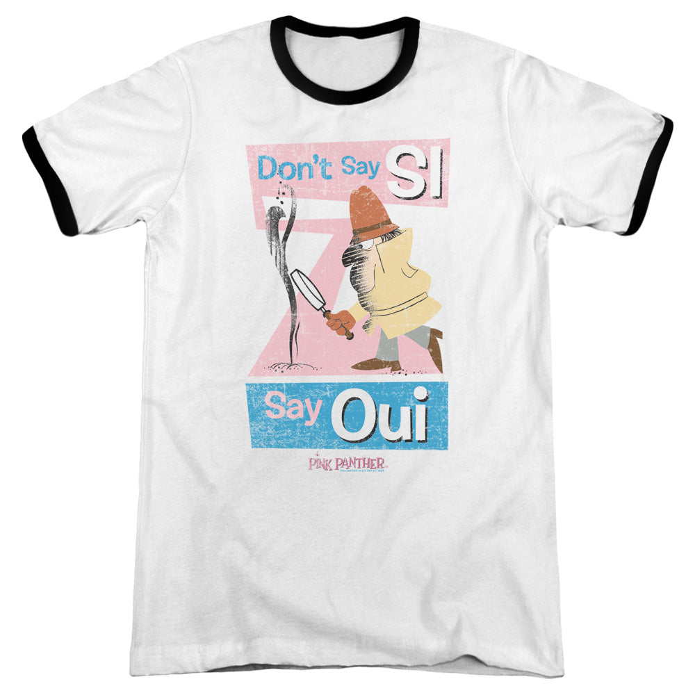 Pink Panther - Say Oui - Adult Ringer - White/black