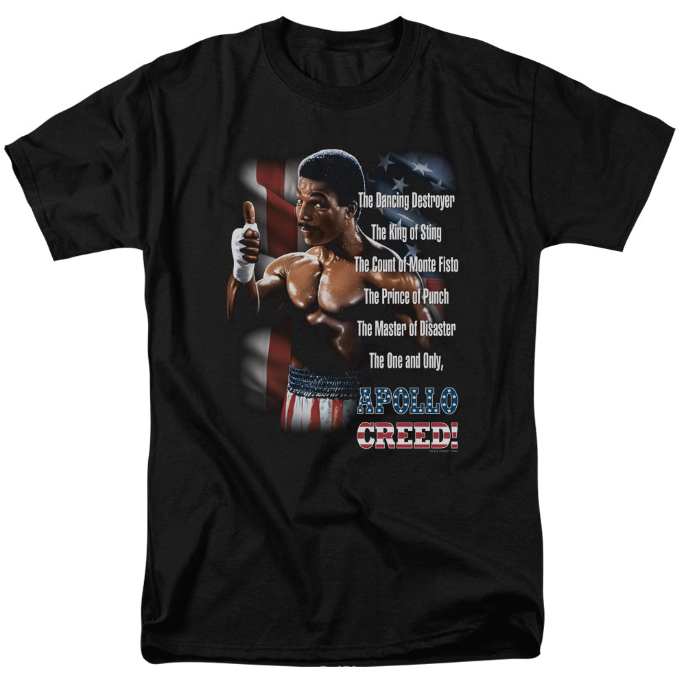 Rocky Ii - The One And Only - Short Sleeve Adult 18/1 - Black T-shirt