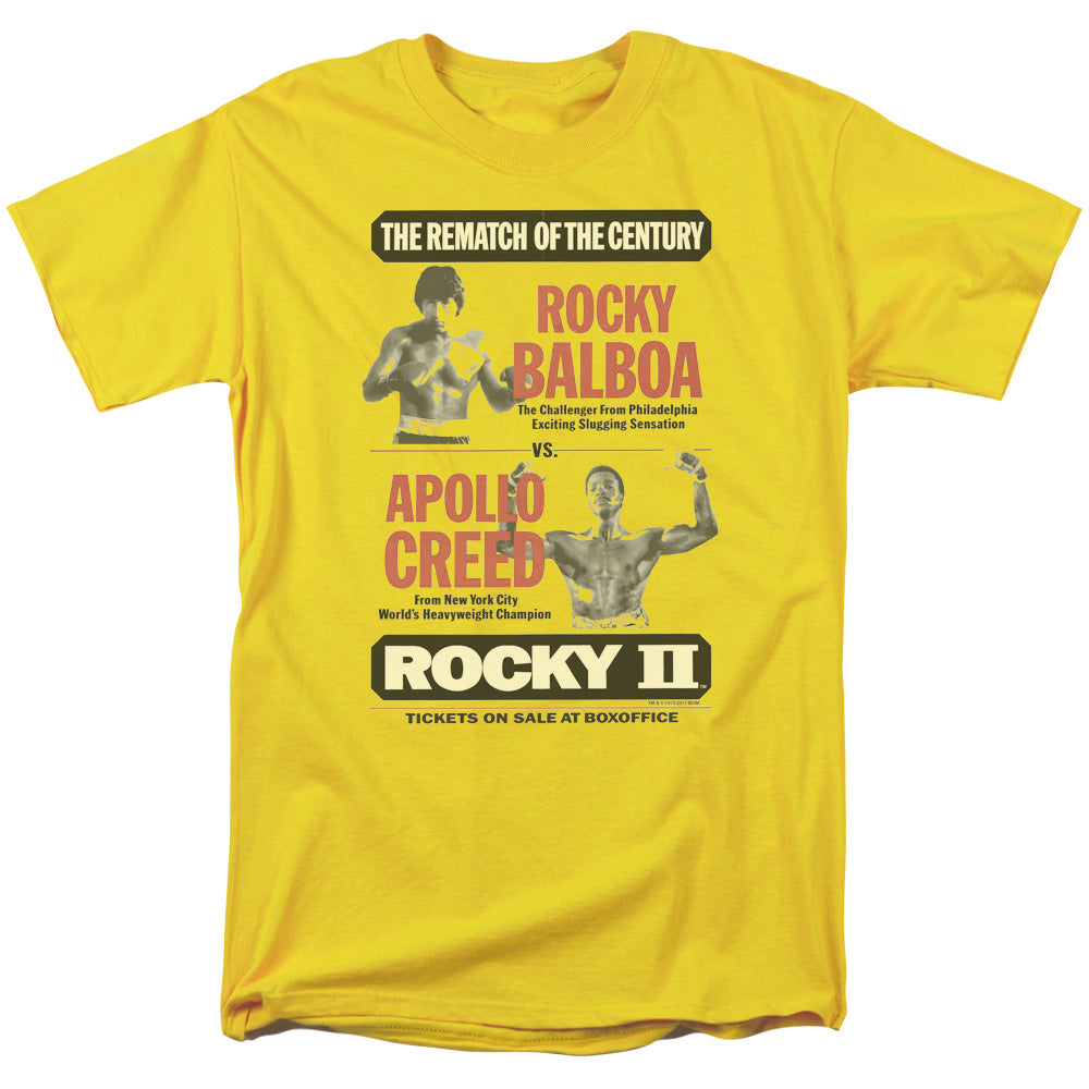 Rocky Ii - Rematch - Short Sleeve Adult 18/1 - Yellow T-shirt