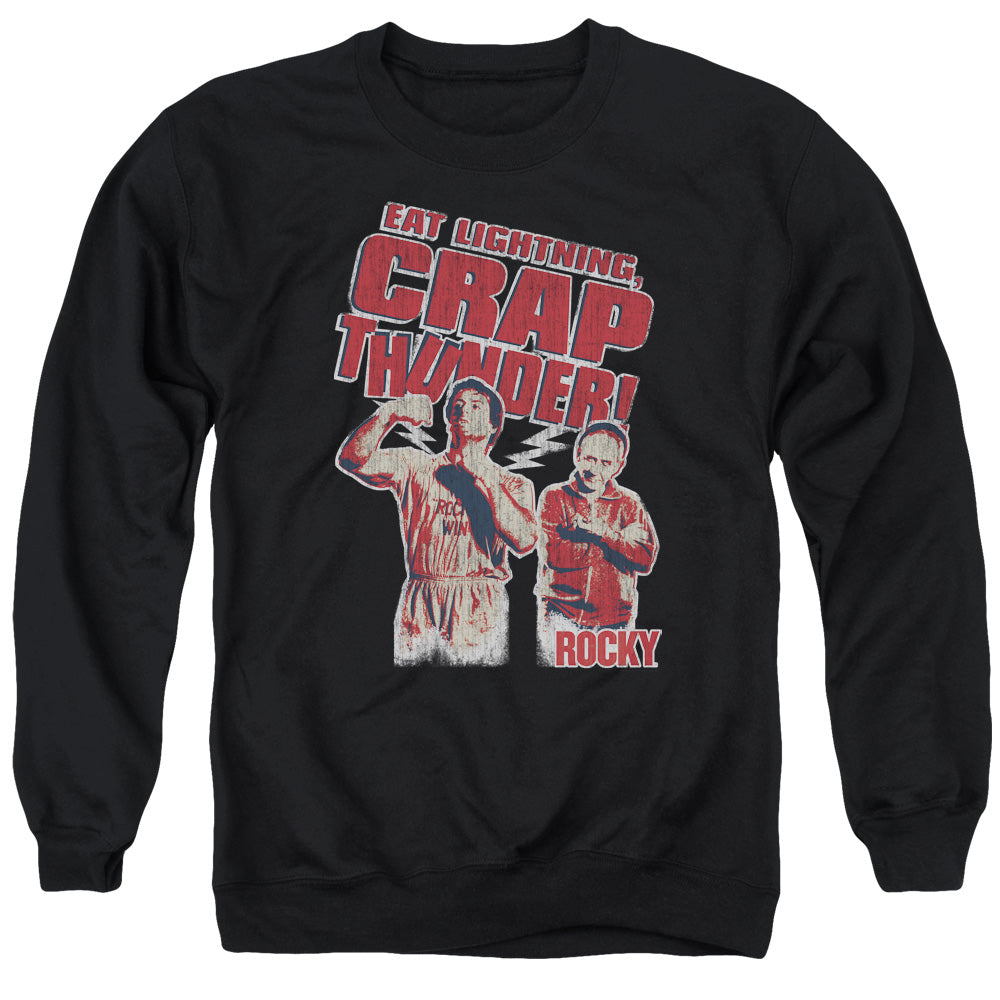 Rocky - Eat Lightning - Adult Crewneck Sweatshirt - Black