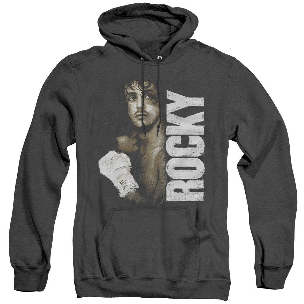 Rocky - Painted Rocky - Adult Heather Hoodie - Black