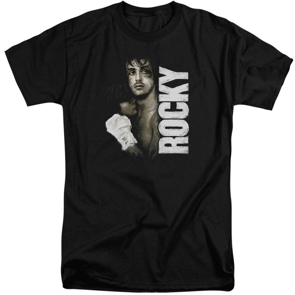 Rocky - Painted Rocky - Short Sleeve Adult Tall 18/1 - Black T-shirt