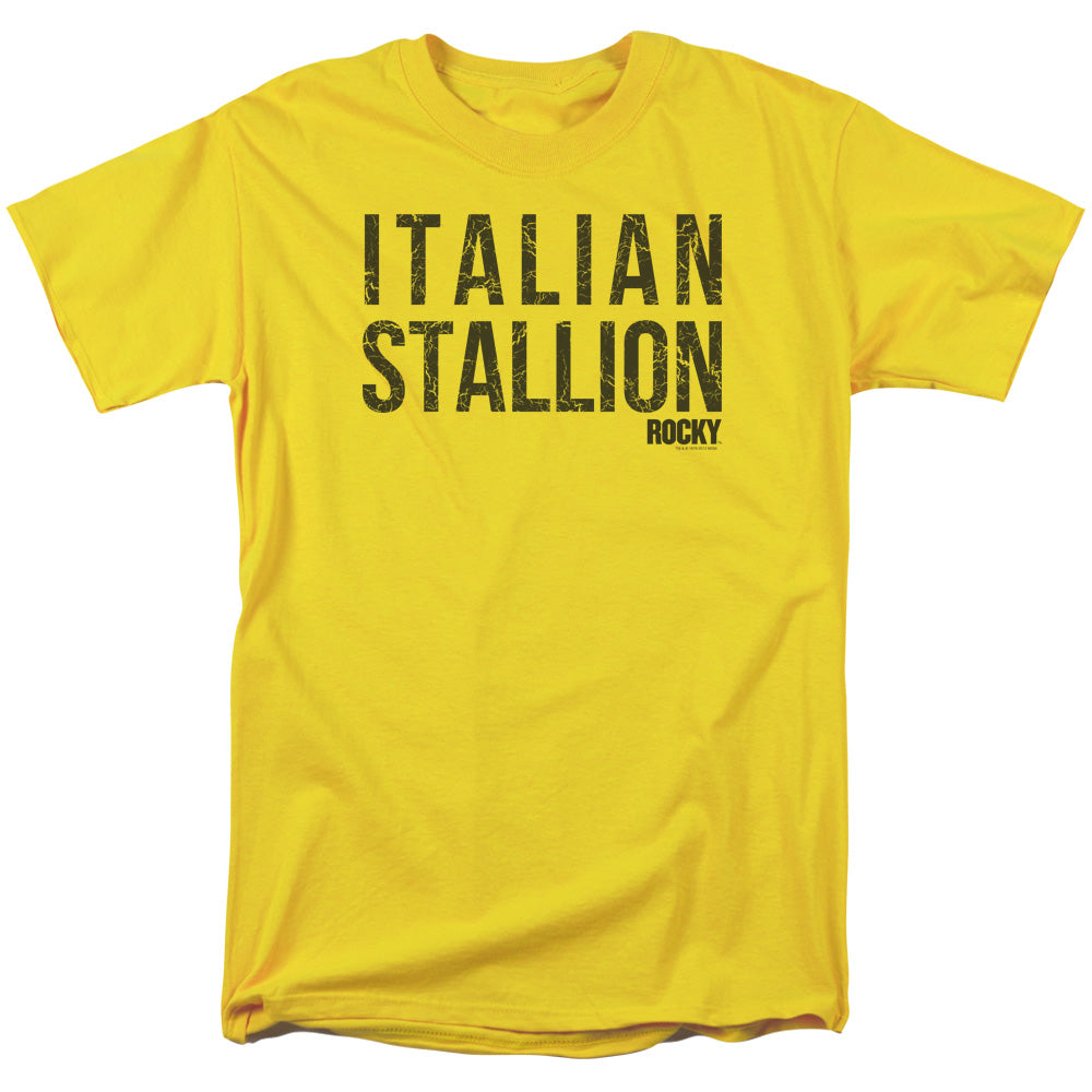Rocky - Italian Stallion - Short Sleeve Adult 18/1 - Yellow T-shirt
