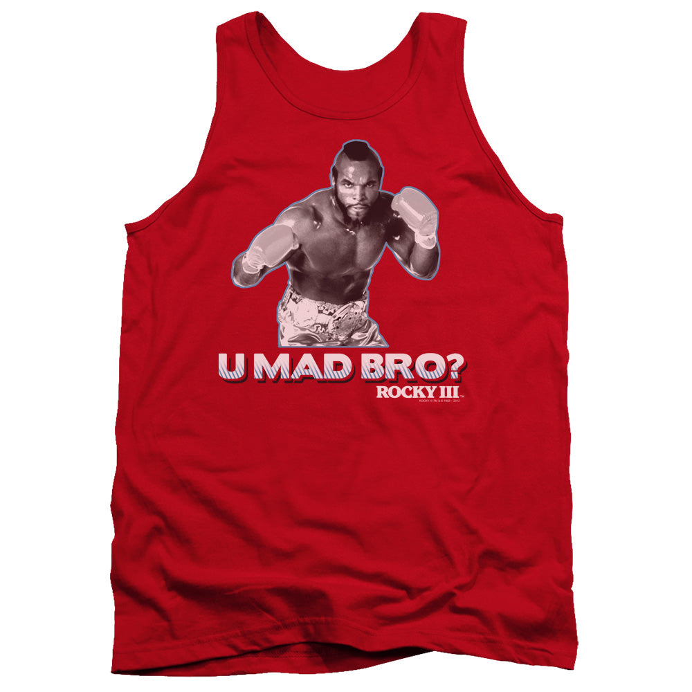 Rocky Iii - U Mad Bro - Adult Tank - Red