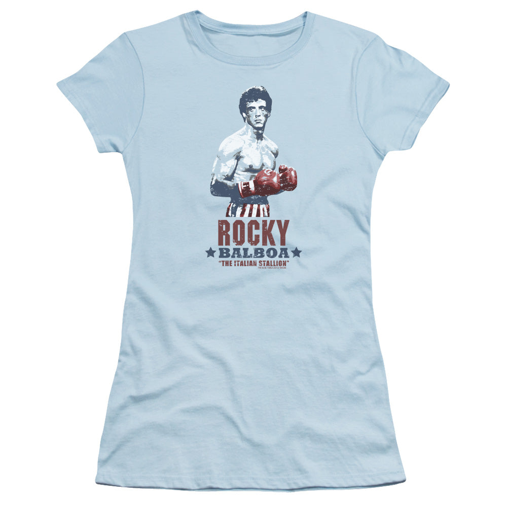 Rocky - Balboa - Short Sleeve Junior Sheer - Light Blue T-shirt