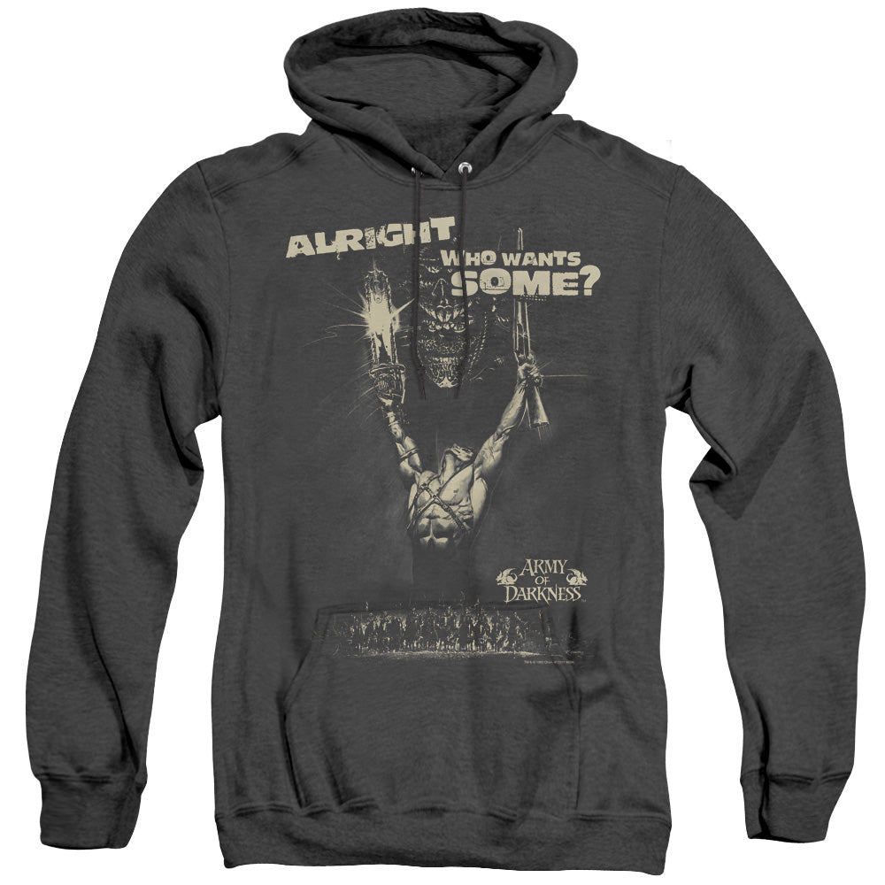 Army Of Darkness - Want Some - Adult Heather Hoodie - Black
