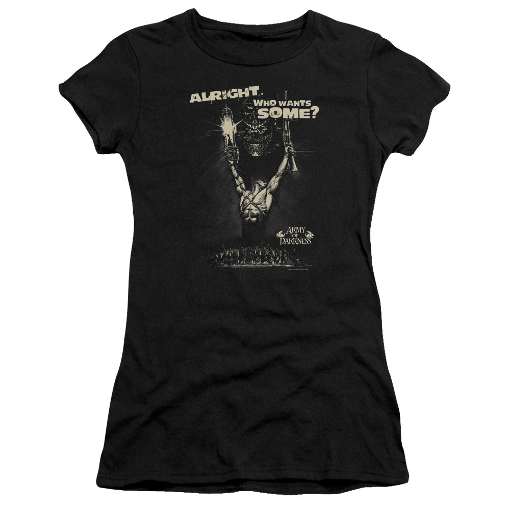 Army Of Darkness - Want Some - Short Sleeve Junior Sheer - Black T-shirt