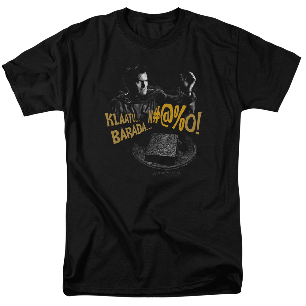 Army Of Darkness - Klaatu...barada - Short Sleeve Adult 18/1 - Black T-shirt