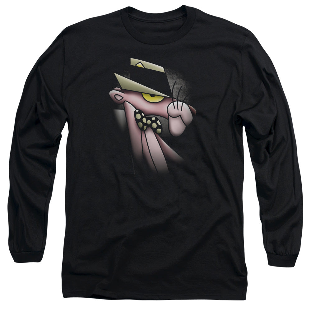Pink Panther - Smooth Panther - Long Sleeve Adult 18/1 - Black T-shirt