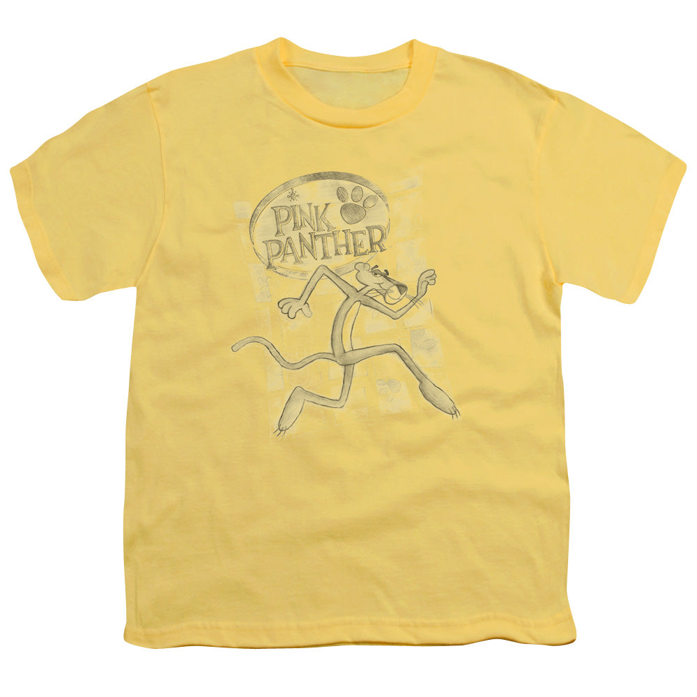 Pink Panther - Catch Me - Short Sleeve Youth 18/1 - Banana T-shirt