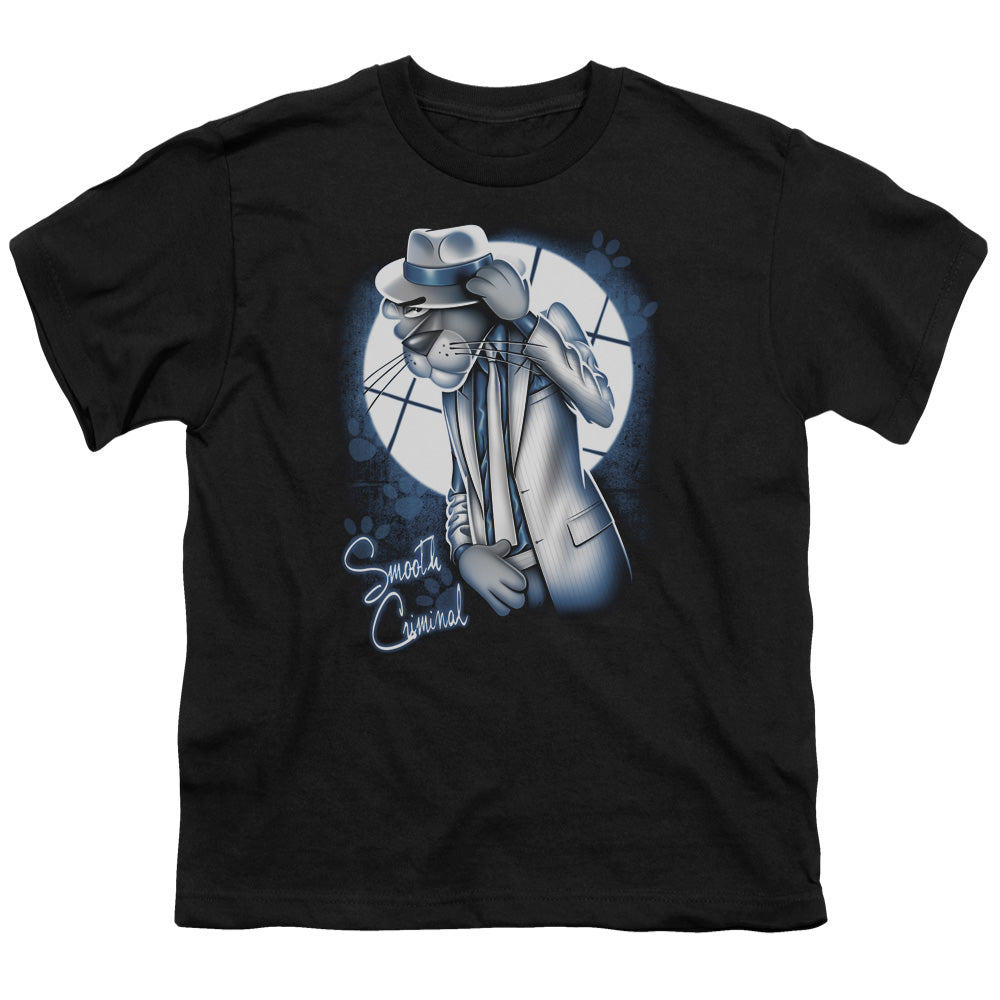 Pink Panther - Smooth Criminal - Short Sleeve Youth 18/1 - Black T-shirt
