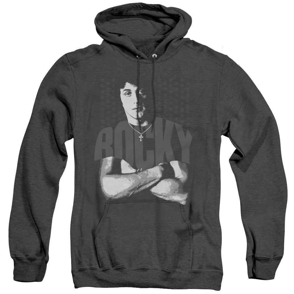 Rocky - Shirt - Adult Heather Hoodie - Black