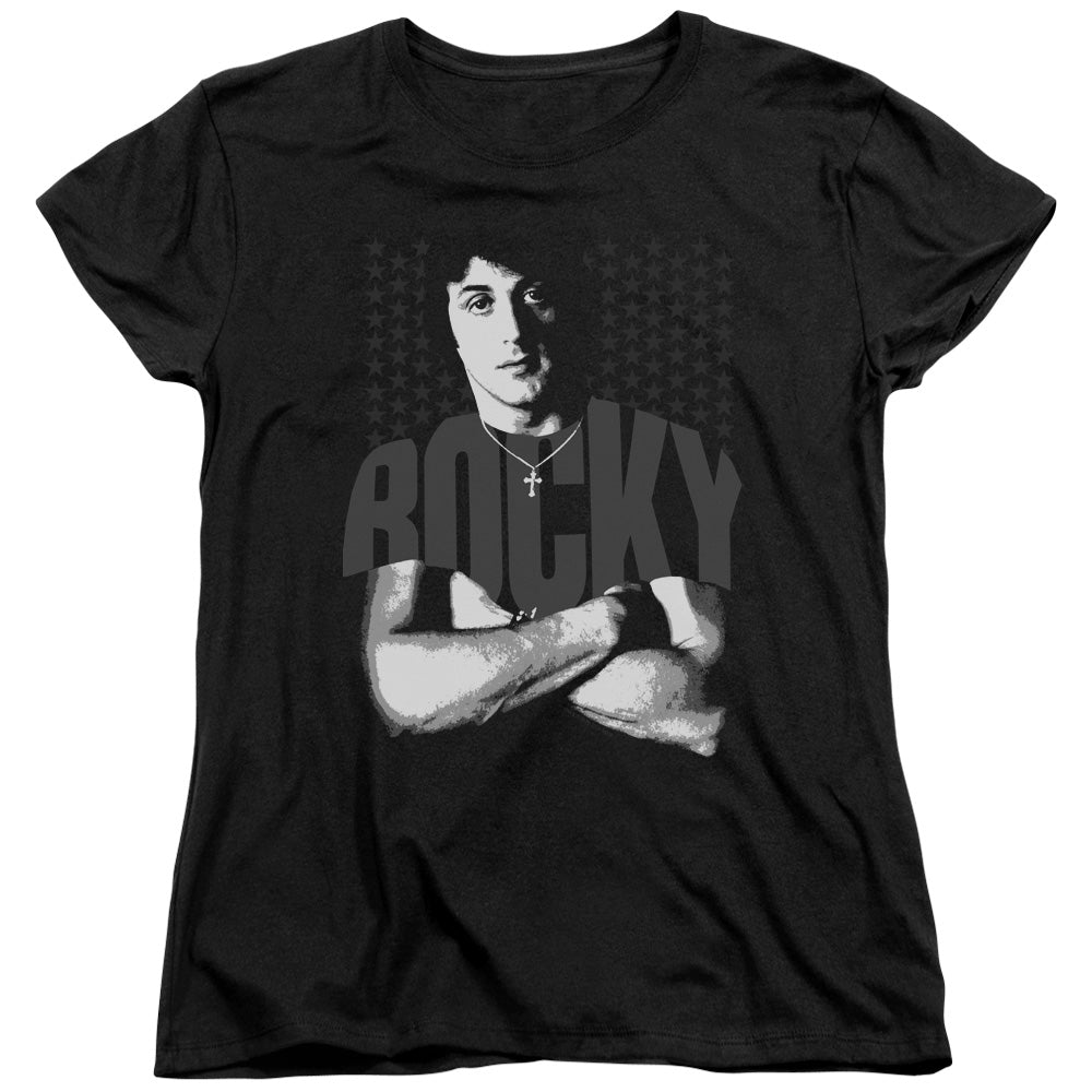 Rocky - Shirt - Short Sleeve Womens Tee - Black T-shirt