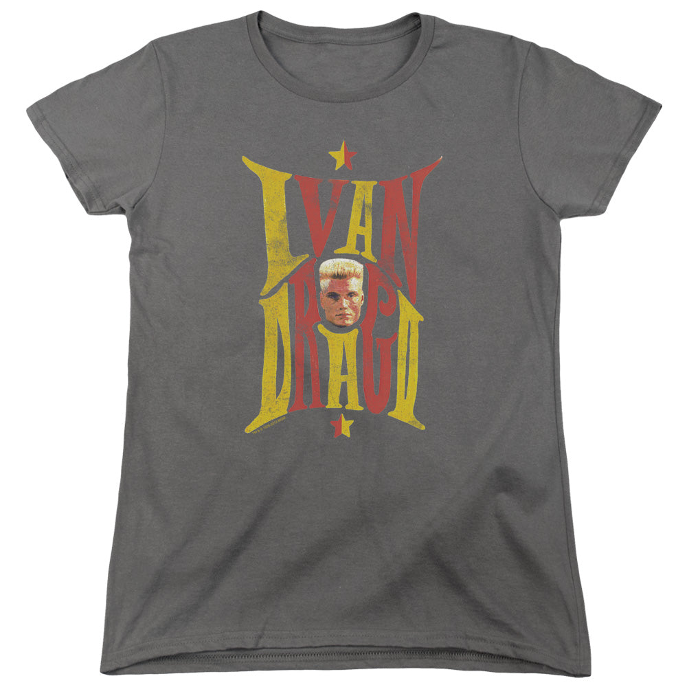 Rocky Iv - Ivan - Short Sleeve Womens Tee - Charcoal T-shirt