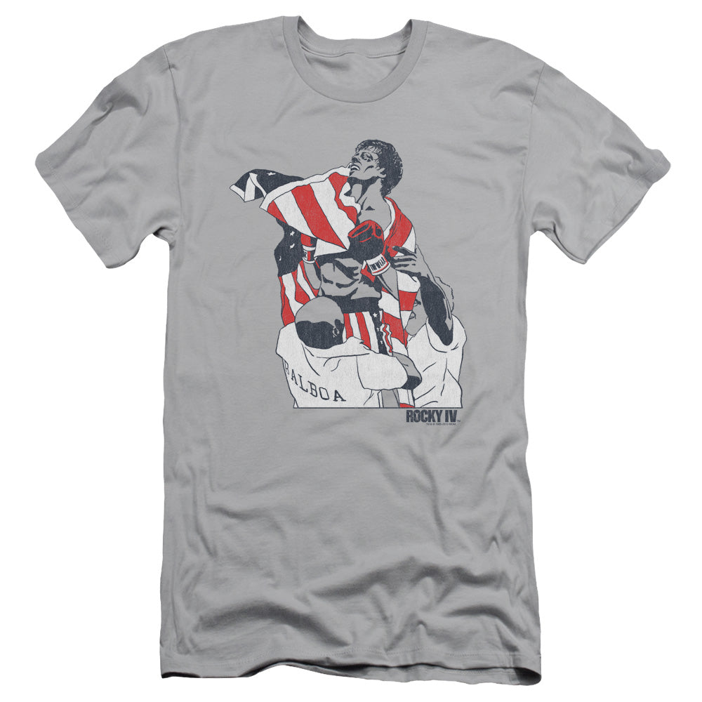 Rocky - Graphic Flag - Short Sleeve Adult 30/1 - Silver T-shirt