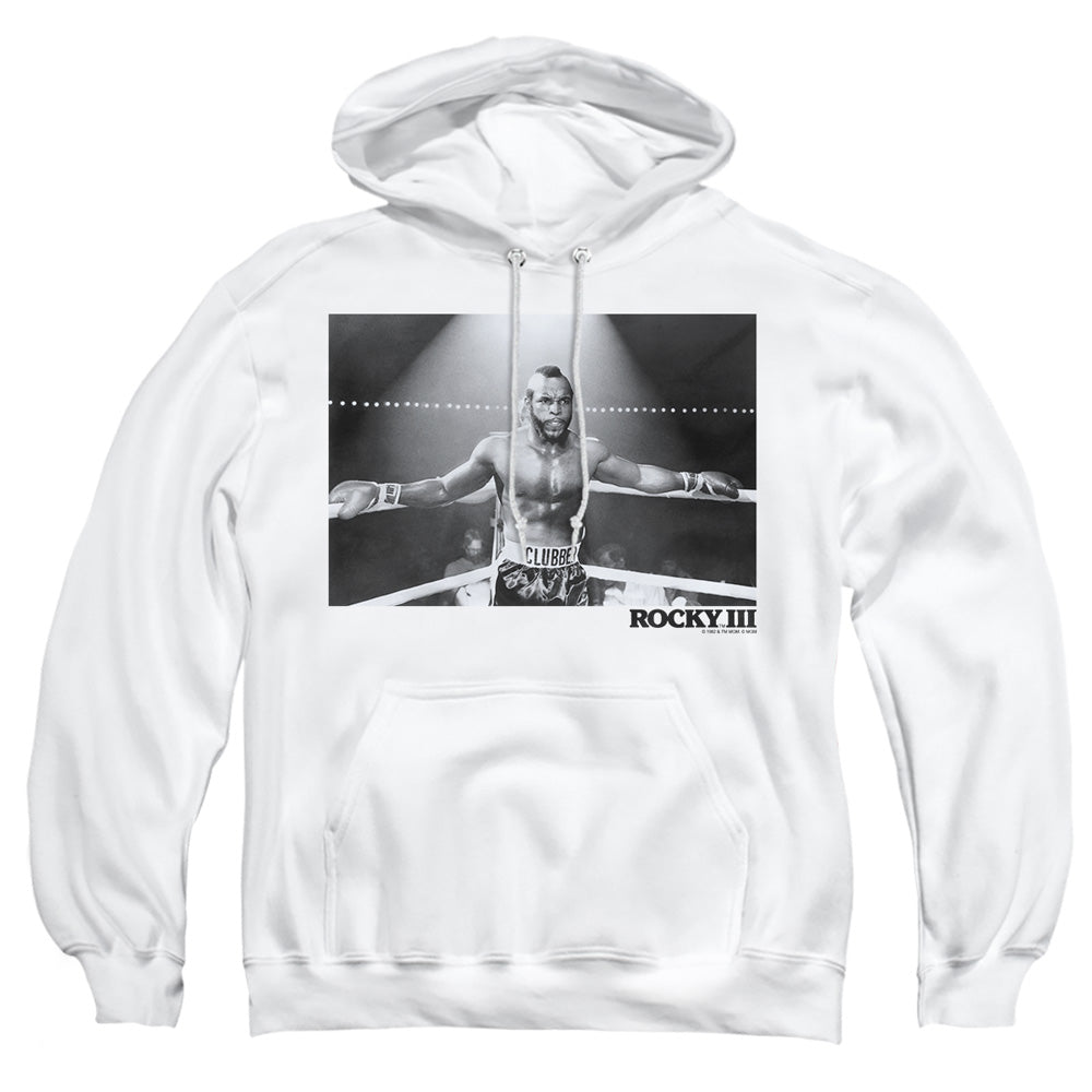 Rocky Iii - Clubber Square - Adult Pull-over Hoodie - White